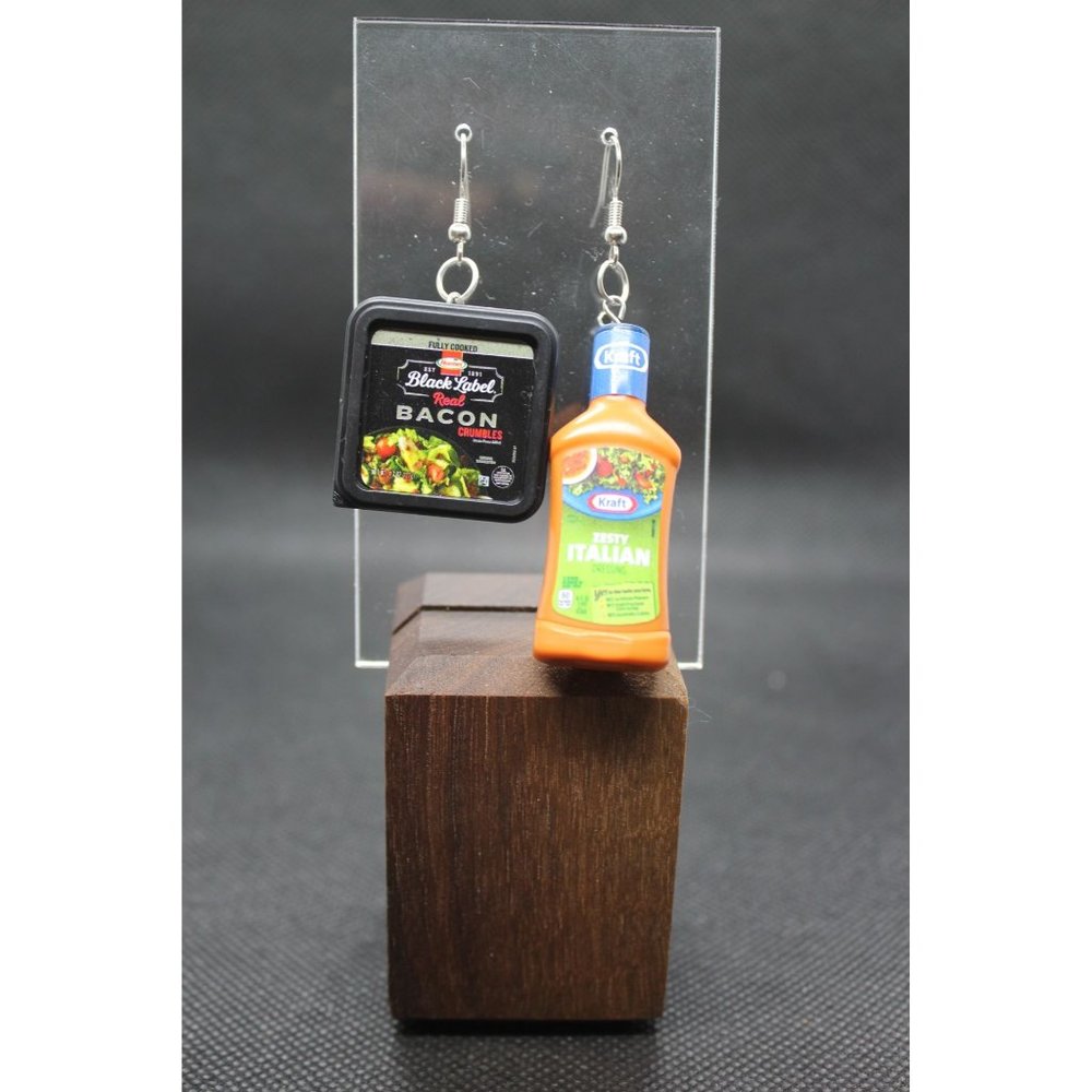 Mini Brands / Kraft Zesty Italian and Bacon crumble earrings